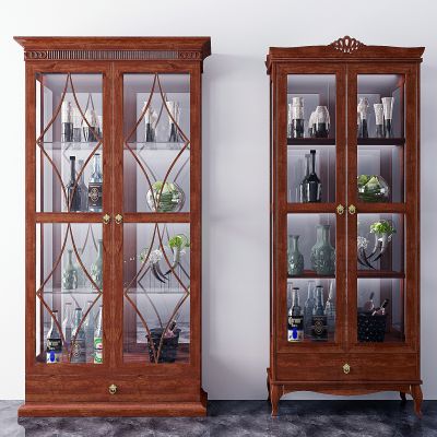 欧式实木酒柜