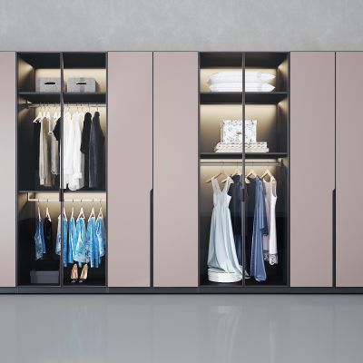 现代平开门衣柜