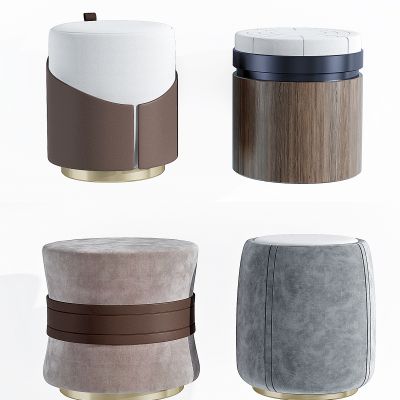 现代布艺凳子圆凳