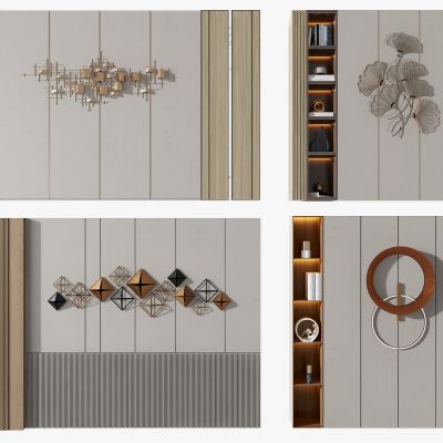 新中式银杏叶背景墙