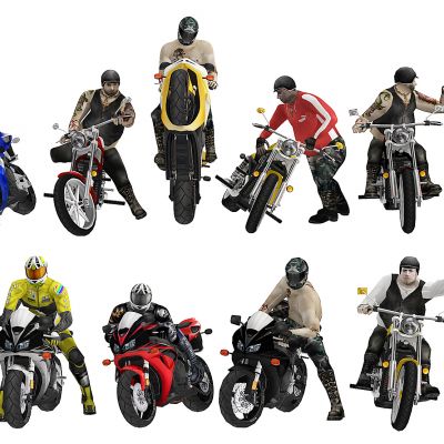 现代摩托车骑手