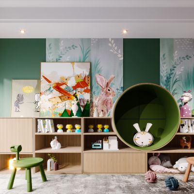 北欧简约轻奢儿童休闲娱乐区