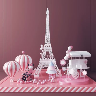 北欧铁塔饰品摆件