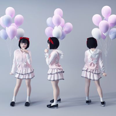 现代小女孩人物