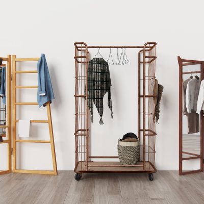 北欧实木衣帽架