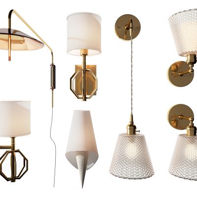 美式轻奢玻璃壁灯