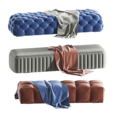 现代布艺床尾凳