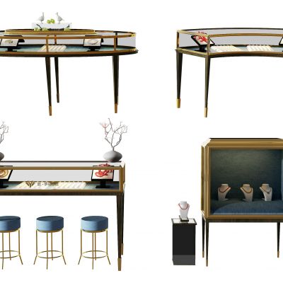 现代珠宝，首饰，展示柜货架