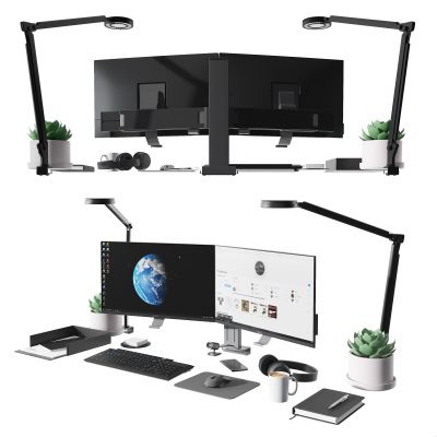 现代双屏电脑显示器