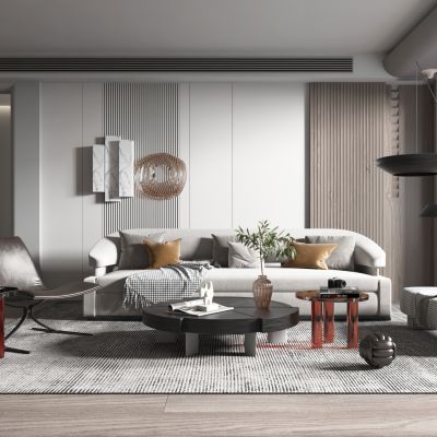 现代轻奢风格客厅