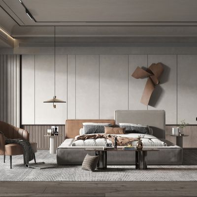 现代轻奢风格主卧室 父母房