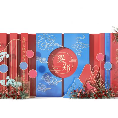 中式美陈婚礼摆件