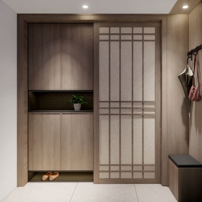 现代家装门厅区模型