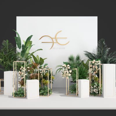 现代花艺植物堆