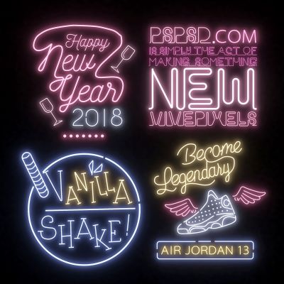 现代霓虹灯壁灯