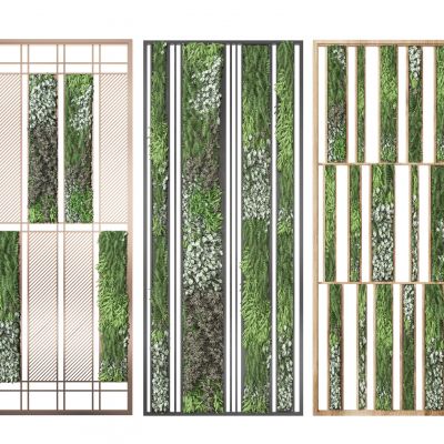 现代植物隔断屏风