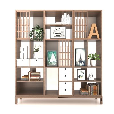 现代风格书柜