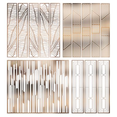 现代隔断屏风3D模型