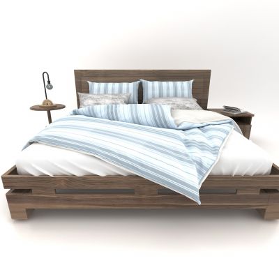 现代风格双人床