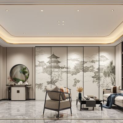 新中式地下休闲室