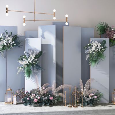 现代美陈合影区