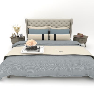 现代风格双人床