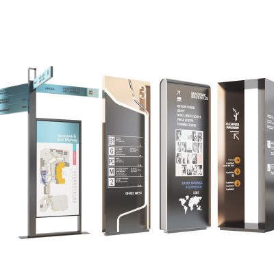 现代路标指示牌