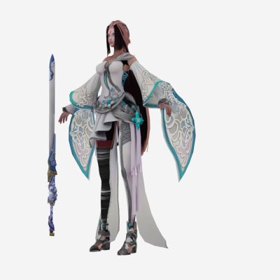 现代游戏 宝剑美女