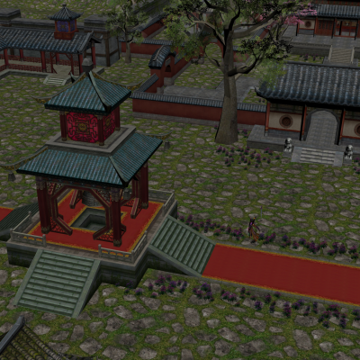 古代城镇河阳城 武侠游戏场景 仙侠整套