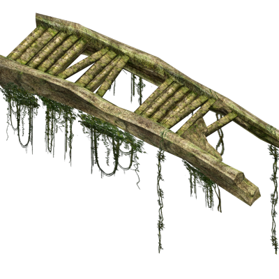 古代建筑石桥 破桥 断桥 武侠场景