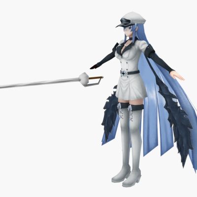 现代游戏角色 剑士美女 