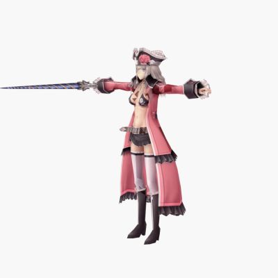 现代游戏角色 船长剑士美女 