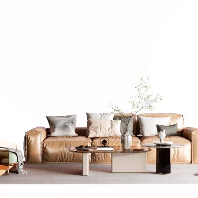 现代皮革沙发