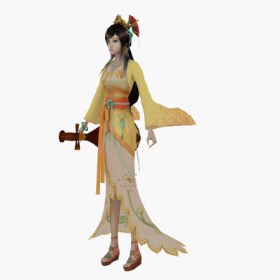 现代游戏角色 琵琶美女 