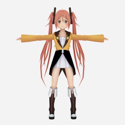 现代游戏角色 金发美女 