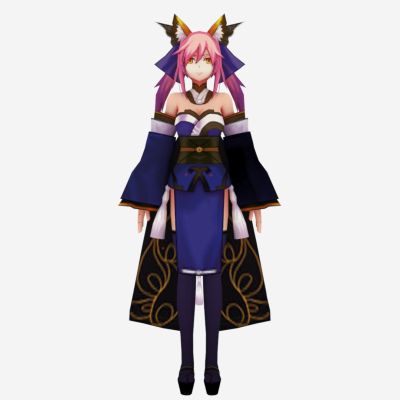 现代游戏角色 女仆美女 