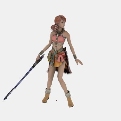 现代游戏角色 黑皮肤美女 