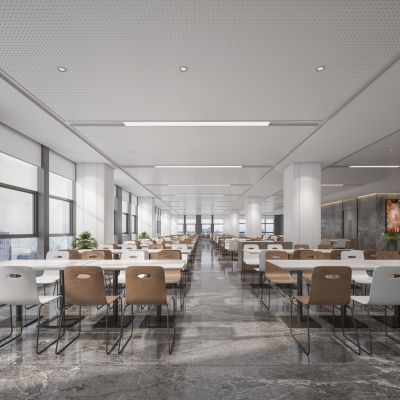 员工餐厅3D模型