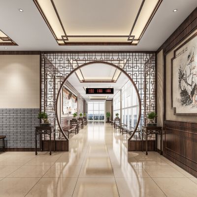 医院过道3D模型