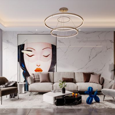 现代简约轻奢风格客厅