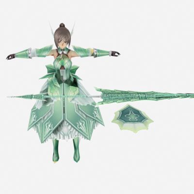 现代游戏角色 盾牌美女 