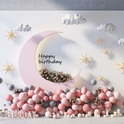 现代美陈合影区