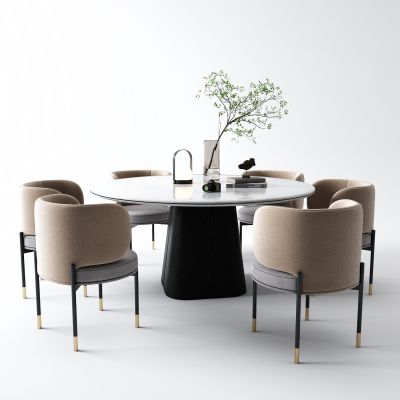 现代餐桌 圆桌