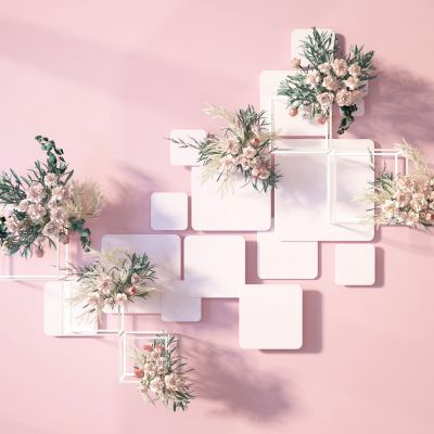 现代花艺装饰墙挂件