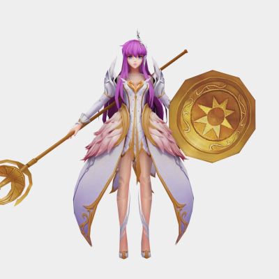 现代游戏角色 雅典娜美女 