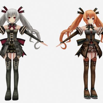 现代游戏角色 黑丝美女 