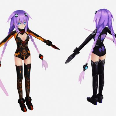 现代游戏角色 马尾美女 