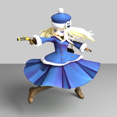 现代游戏角色 短枪美女 