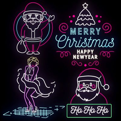 现代霓虹灯墙饰