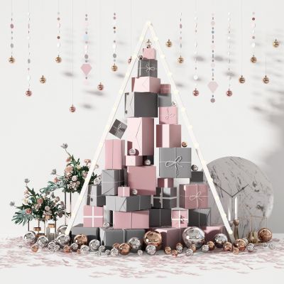 现代礼物盒美陈